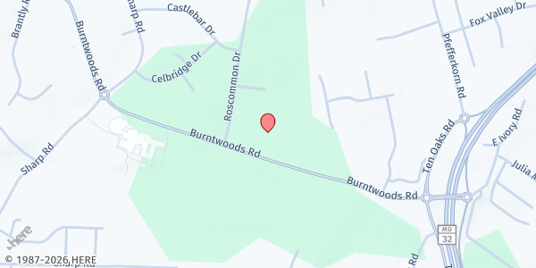 Map showing Glenelg United Methodist Church (GUMC) Food Pantry at 13900 Burntwoods Road, Glenelg, MD