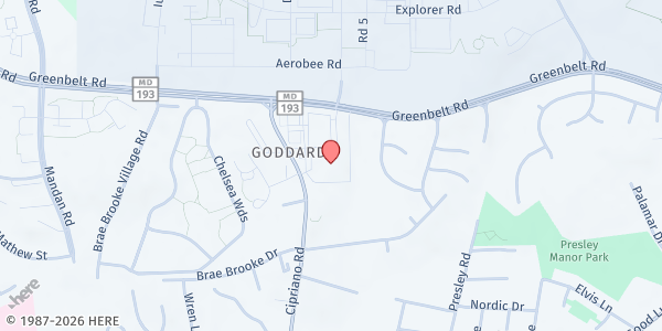 Map showing Zion Church, Inc. at 8829 Greenbelt Rd, Greenbelt, MD