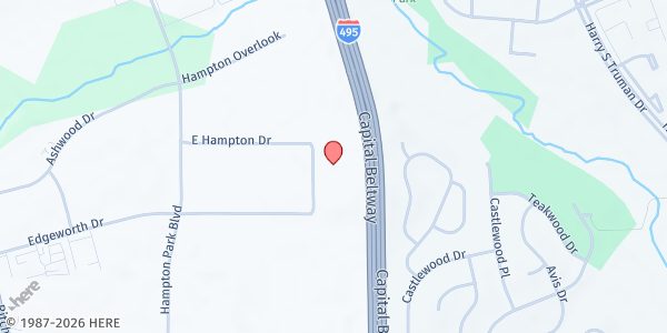 Map showing Regeneration Development Group at 9244 E. Hampton Dr., Greenwood Manor, MD