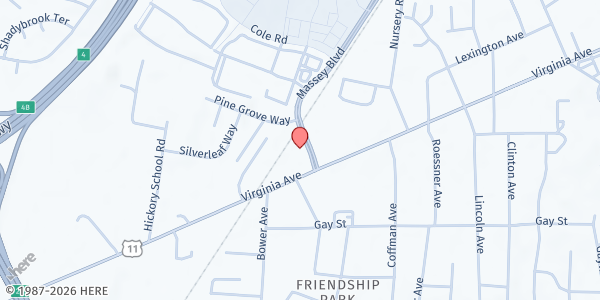 Map showing Virginia Avenue Church of God at 17306 Virginia Avenue, Halfway, MD