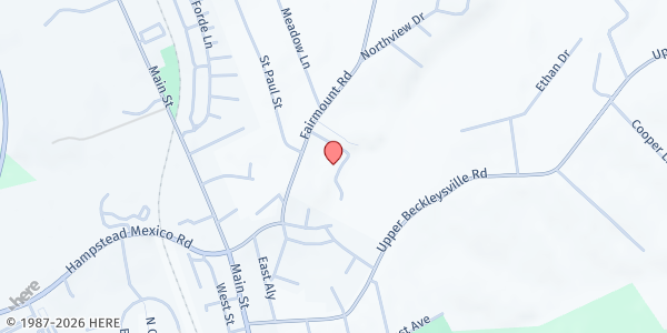 Map showing North East Social Action Program, Food Pantry at 1046 South Carroll Street, Hampstead, MD