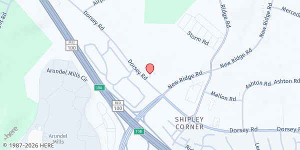 Map showing St Mark United Methodist Church at 1440 Dorsey Road, Hanover, MD