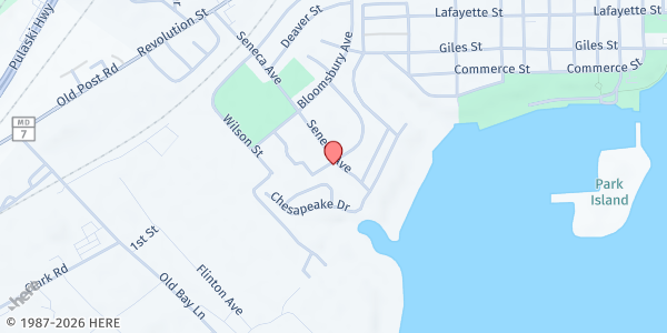 Map showing Salvation Army - Havre de Grace at 300 Seneca Ave., Havre De Grace, MD