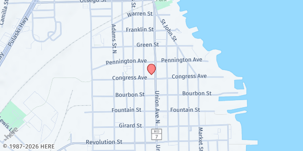 Map showing St. John's Cupboard at 114 N. Union Ave, Havre De Grace, MD