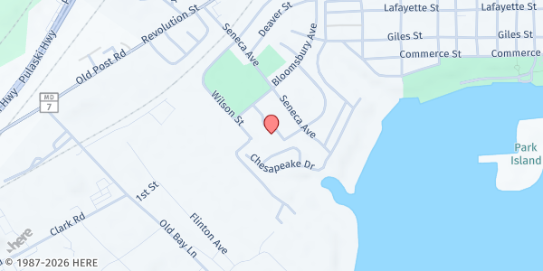 Map showing The Salvation Army - Havre de Grace at 300 Seneca Avenue, Havre de Grace, MD