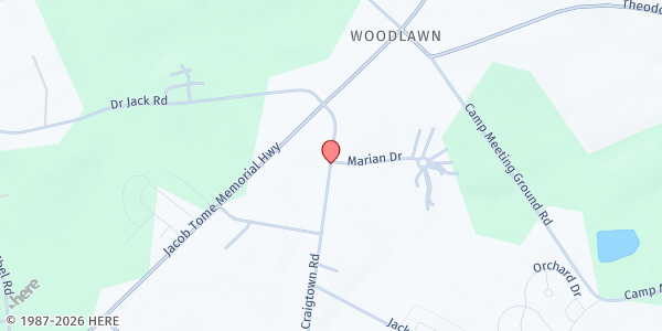 Map showing Ray of Hope Mission Center at 960 Creigtown Rd., Highland Park, MD