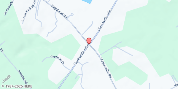 Map showing Open Doors Food Pantry at 12430 Scaggsville Road, Highland, MD