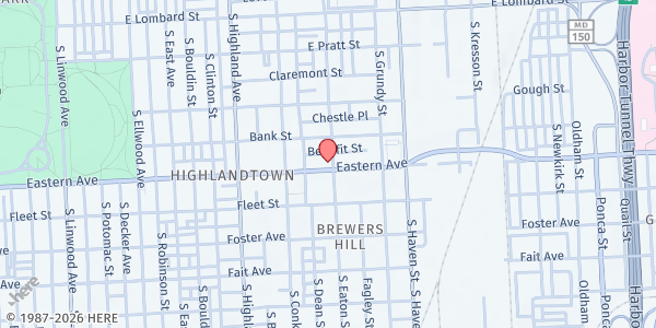 Map showing House of Ruth Marylyne at 3734 Eastern Avenue, Highlandtown, MD