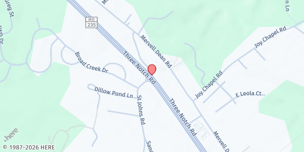 Map showing Helping Hands, Inc - Hollywood at 24360 Beck Road, Hollywood, MD