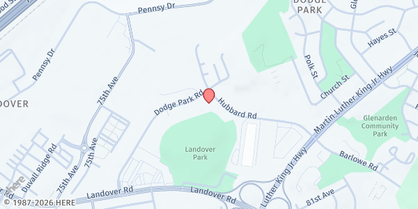 Map showing Calvary Assembly of Holy Cross LC at 3503 Hubbard Rd, Hyattsville, MD