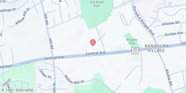 Map showing Little David Baptist Church at 7810 Central Avenue, Hyattsville, MD