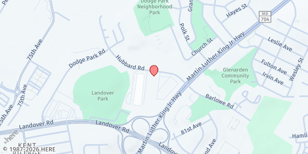 Map showing SHARE Food Network - Hyattsville at 3222 Hubbard Road, Hyattsville, MD