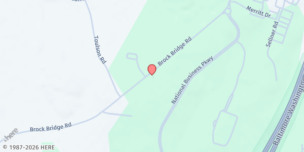 Map showing Payne Memorial Church at 7901 Brock Bridge Road, Jessup, MD