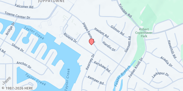 Map showing FISH - Holy Spirit Lutheran Church at 504 Joppa Farm Road, Joppatowne, MD