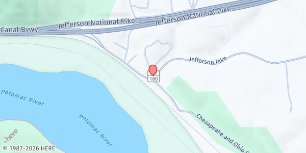 Map showing Mt. Zion AME at 202 Jefferson Pike, Knoxville, MD