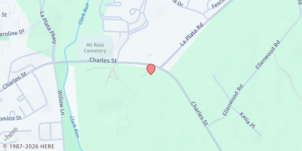 Map showing Grace Lutheran/FISH at 1200 Charles Street, La Plata, MD