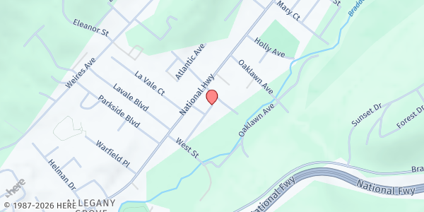 Map showing Hope Station at 632 North Center St., La Vale, MD