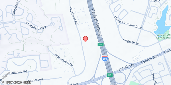 Map showing Elevate Prince George Office Of Food Security Central County - Landover at 425 Brightseat Road, Landover, MD