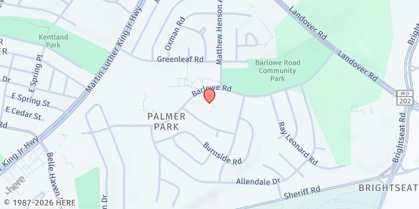 Map showing No Limits Outreach Ministries at 7721 Barlowe Rd, Landover, MD