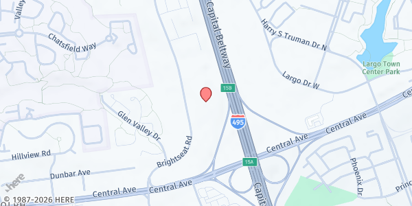 Map showing SHABACH! Ministries - Landover at 425 Brightseat Rd, Landover, MD