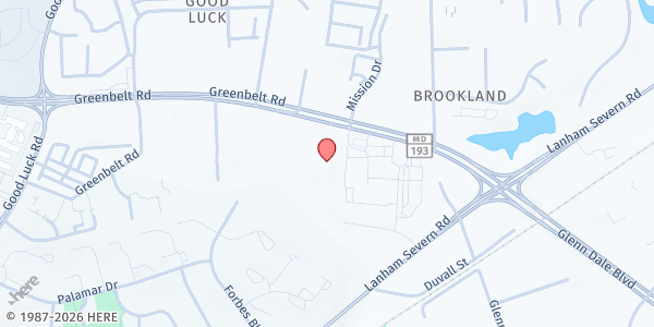 Map showing Capital Christian Fellowship at 10411 Greenbelt Rd, Lanham, MD