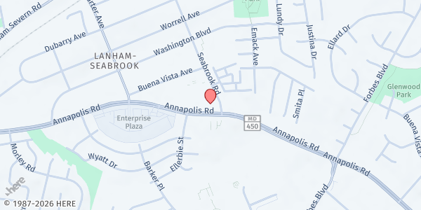 Map showing Divine Connections Faith Ministries at 9470 Annapolis Rd, Lanham, MD