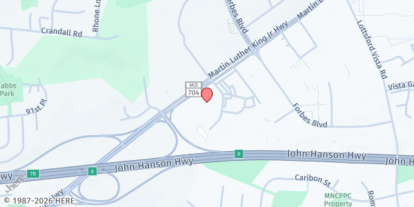 Map showing Institute for Creative Community Initiatives - Main Office at 4390 Parliament Place, Lanham, MD