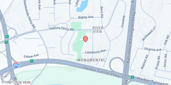 Map showing Riverview Elementary at 3298 Kessler Road, Lansdowne - Baltimore Highlands, MD