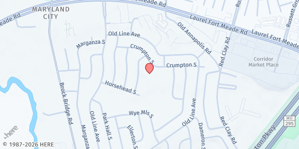 Map showing Maryland City Elementary at 3359 Crumpton South, Laurel, MD