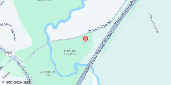 Map showing MARYLAND CITY PARK at 565 Brock Bridge Road, Laurel, MD
