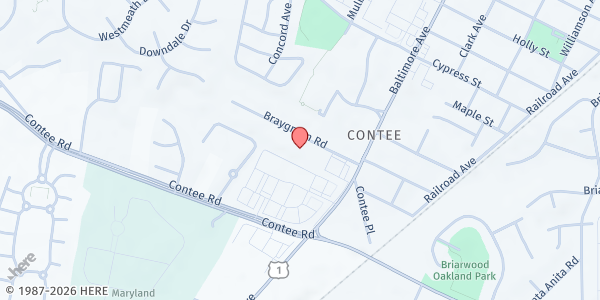 Map showing Royalhouse Chapel International at 7911 Braygreen Road, Laurel, MD