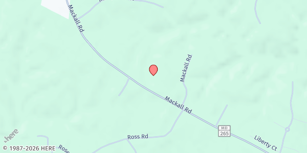 Map showing Brooks United Methodist Food Pantry at 5550 Mackall Rd St., Leonard, MD