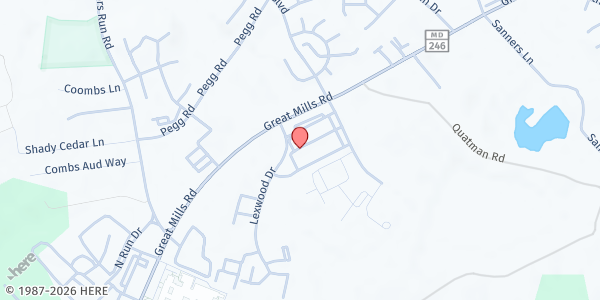 Map showing Feed St. Mary's Food Bank at 46041 Signature Ln, Lexington Park, MD