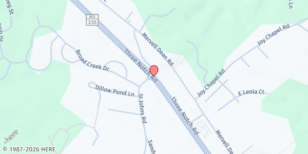 Map showing Helping Hands Inc at 24360 Beck Rd, Lexington Park, MD