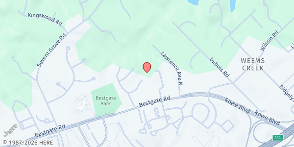 Map showing Holy Temple Cathedral at 708 Bestgate Rd, Lincoln Heights, MD