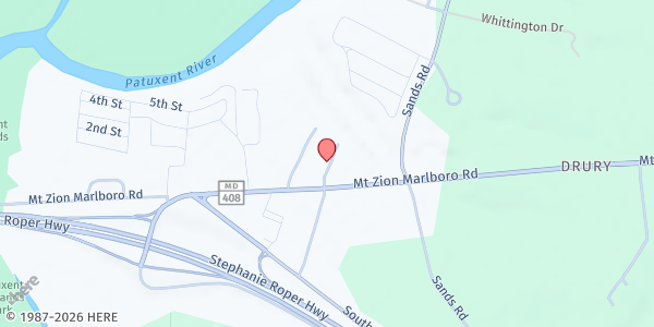 Map showing Faith Community at 1306 Mt. Zion Marlboro Rd., Lothian, MD