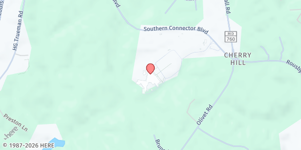 Map showing Solomons United Methodist Church at 12485 Southern Connector Blvd, Lusby, MD