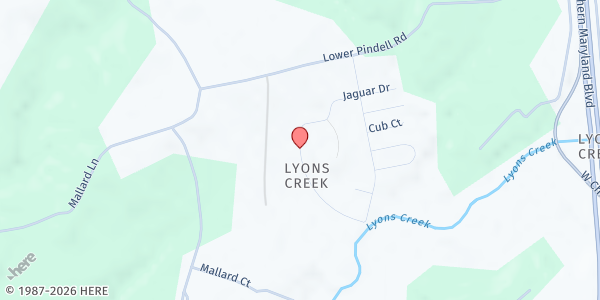 Map showing Faith Community - Lyons Creek at 212 B Street, Lyons Creek Mobile Estates, MD