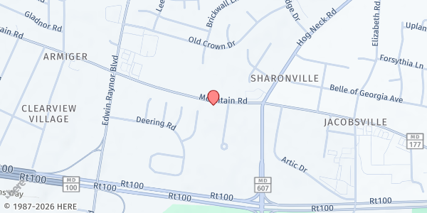 Map showing Magothy UMC at 3703 Mountain Rd., Mansion House Manor, MD