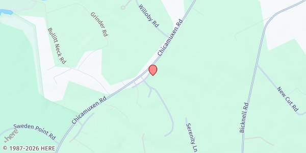 Map showing Pleasant Grove Missionary Baptist Church Pantry at 5560 Pleasant Grove Road, Marbury, MD