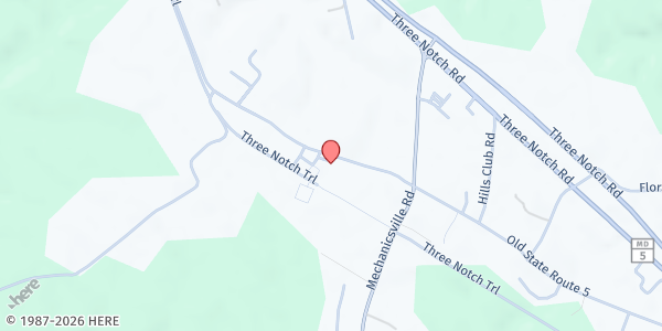 Map showing St Mary's Helping Hand Inc at 28291 Old Village Rd, Mechanicsville, MD