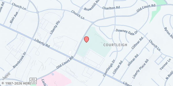 Map showing Loaves & Fishes at Mt. Olive at 5115 Old Courd Road, Milford Mill, MD