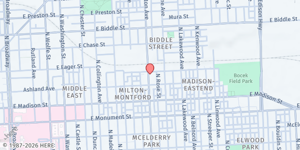 Map showing Moveable Feast - Milton at 901 North Milton Avenue, Milton - Montford, MD