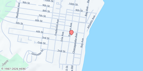 Map showing Southern MD Boys & Girls Club at 9021 Dayton Avenue, North Beach, MD