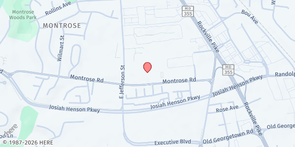 Map showing Jewish Social Service Agency - North Bethesda at 6123 Montrose Road, North Bethesda, MD
