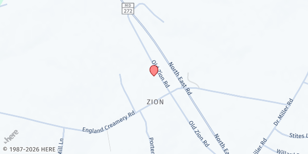 Map showing Agape Program at 245 Old Zion Rd, North East, MD