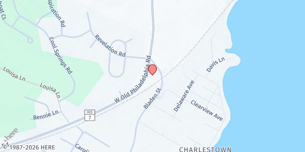 Map showing Tabitha's Pantry Outreach at 1168 West Old Philadelphia Road, North East, MD