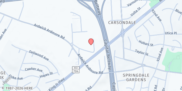 Map showing Homes Not Borders - North Englewood at 3610 East Street, North Englewood, MD