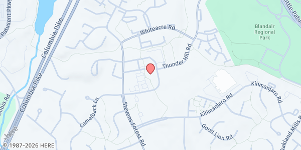 Map showing The Meeting House at 5885 Robert Oliver Place, Oakland Mills, MD