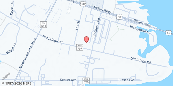 Map showing Diakonia, Inc - Ocean City at 12747 Old Bridge Road, Ocean City, MD